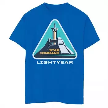 Футболка с квадратным графическим рисунком Disney/Pixar's Lightyear для мальчиков 8–20 лет Star Command Launch Licensed Character
