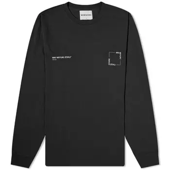 Футболка с квадратным логотипом MKI с длинными рукавами, черный