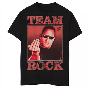 Футболка с квадратным плакатом WWE Team Rock для мальчиков 8–20 лет Licensed Character