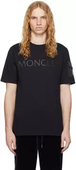 Футболка с ламинированным логотипом в морском стиле Moncler