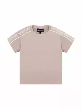 Футболка с лампасами EMPORIO ARMANI, бежевый