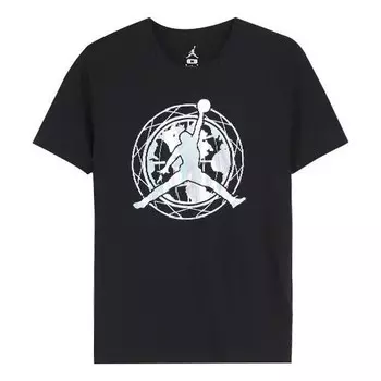 Футболка с лазерным узором с коротким рукавом Air Jordan, черный