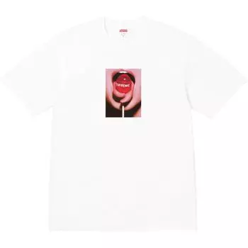 Футболка с леденцом Supreme, белый