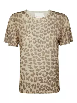 Футболка с леопардовым принтом absolut cashmere, нейтральный