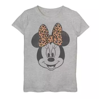 Футболка с леопардовым принтом и бантом и портретом Disney's Minnie Mouse для девочек 7–16 лет Disney