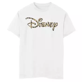 Футболка с леопардовым принтом и логотипом Disney's для мальчиков 8–20 лет Disney, белый