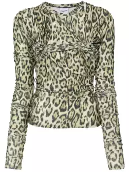 Футболка с леопардовым принтом Vaquera, нейтральный