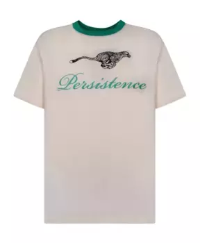 Футболка с леопардовым принтом Wales Bonner, бежевый