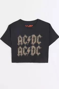 Футболка с лицензией Acdc River Island, черный