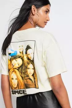 Футболка с лицензионным принтом Spice Girls на спине Next, белый