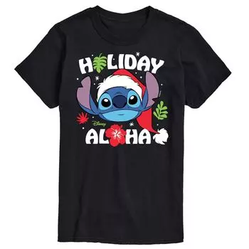 Футболка 's Lilo & Stitch Big & Tall Holiday Aloha с рисунком Disney
