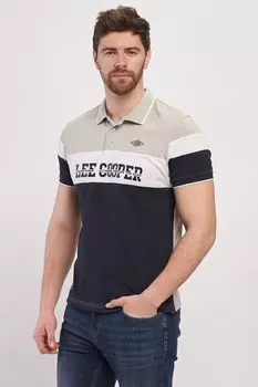 Футболка с логотипами и воротником Lee Cooper, белый