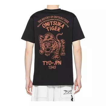 Футболка с логотипом 3D тигра Onitsuka Tiger, черный