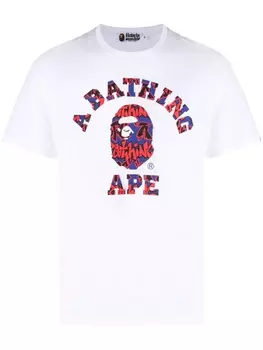 Футболка с логотипом A BATHING APE, белый