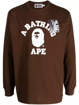 Футболка с логотипом A BATHING APE, коричневый