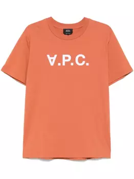 Футболка с логотипом A.P.C., оранжевый