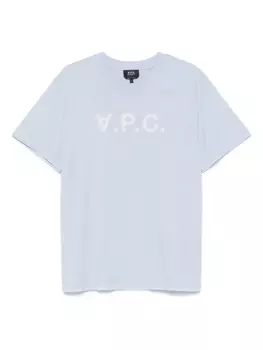 Футболка с логотипом A.P.C., синий