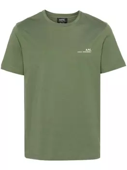 Футболка с логотипом A.P.C., зеленый
