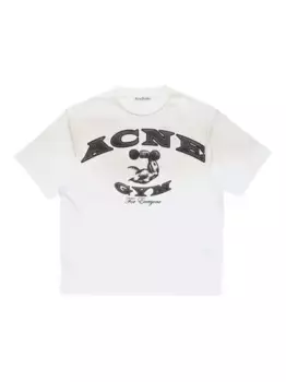 Футболка с логотипом Acne Studios, нейтральный