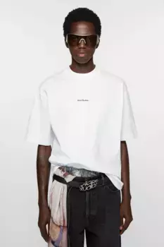 Футболка с логотипом Acne Studios, Optic White