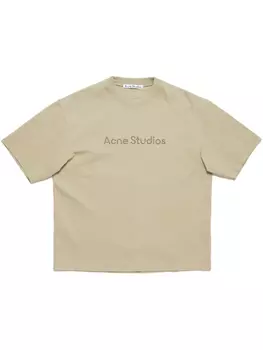 Футболка с логотипом Acne Studios с заклепками, нейтральный