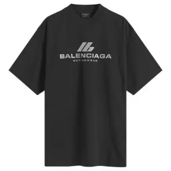 Футболка с логотипом Active Balenciaga, черный