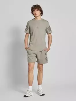Футболка с логотипом ADIDAS SPORTSWEAR, серо-коричневый