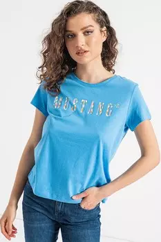 Футболка с логотипом Albany Mustang, синий