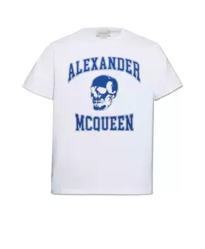 Футболка с логотипом Alexander Mcqueen, белый