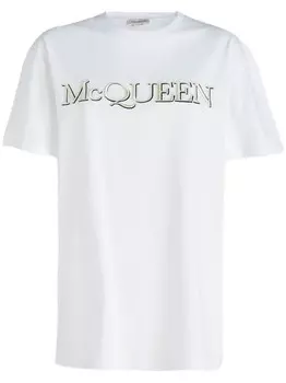 Футболка с логотипом Alexander McQueen, белый