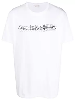 Футболка с логотипом Alexander McQueen, белый