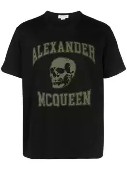 Футболка с логотипом Alexander McQueen, черный