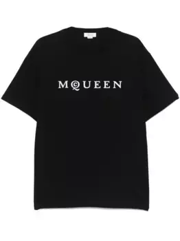Футболка с логотипом Alexander McQueen, черный