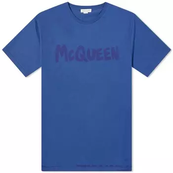 Футболка с логотипом Alexander McQueen в стиле граффити