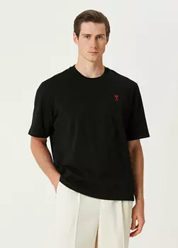 Футболка с логотипом Ami Paris, черный