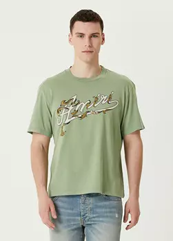 Футболка с логотипом Amiri, зеленый