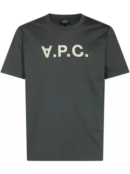 Футболка с логотипом APC A.P.C., зеленый