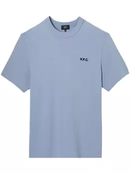 Футболка с логотипом APC A.P.C., синий