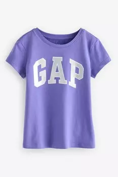 Футболка с логотипом Arch (4 13 лет) Gap, фиолетовый