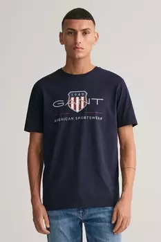 Футболка с логотипом Archive Shield Gant, синий