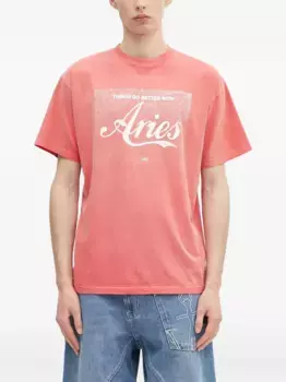 Футболка с логотипом Aries, красный