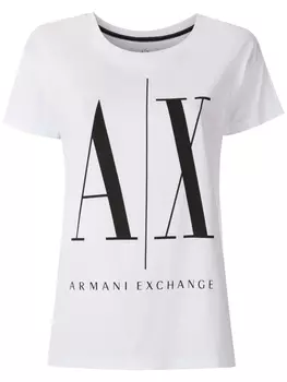 Футболка с логотипом Armani Exchange, белый