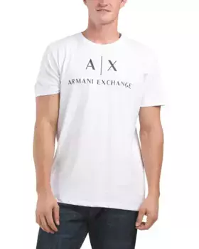 Футболка с логотипом Armani Exchange, белый