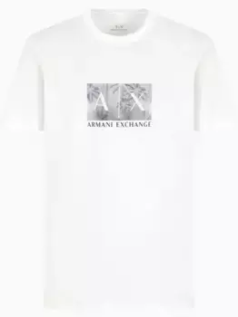Футболка с логотипом Armani Exchange, белый