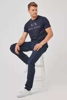 Футболка с логотипом Armani Exchange, синий