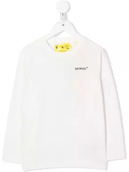Футболка с логотипом Arrows Off-White Kids, белый