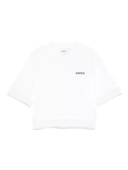 Футболка с логотипом Aspesi Kids, белый
