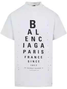 Футболка с логотипом BALENCIAGA, белый