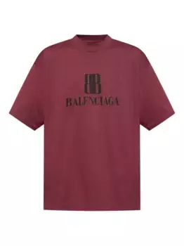 Футболка с логотипом BALENCIAGA, красный