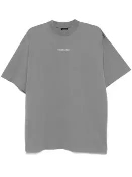 Футболка с логотипом BALENCIAGA, серый